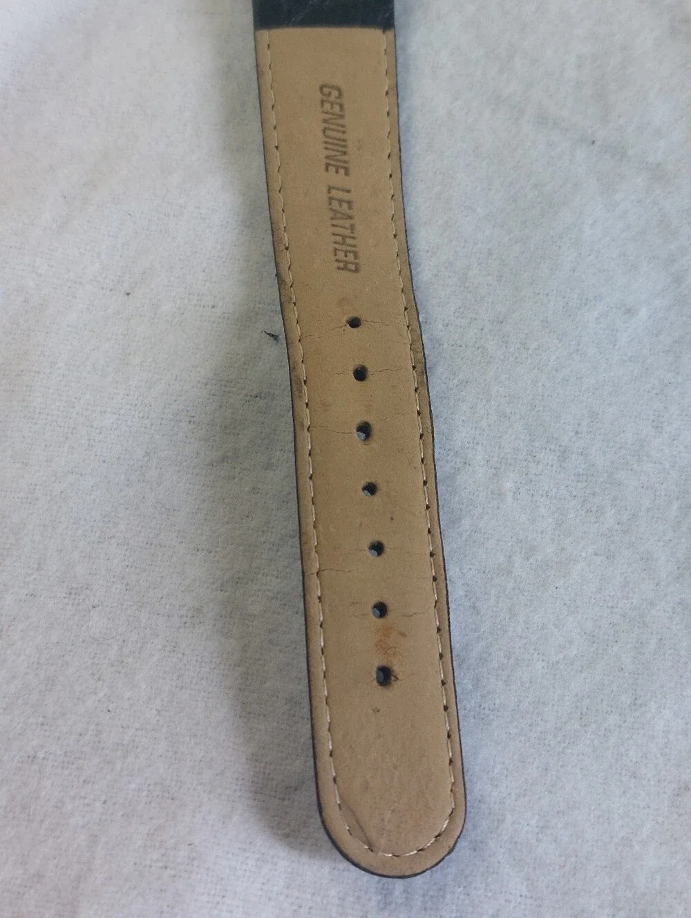 Vintage Estate Hampden Gold Golf Watch Golf Ball Bezel Leather Strap Works